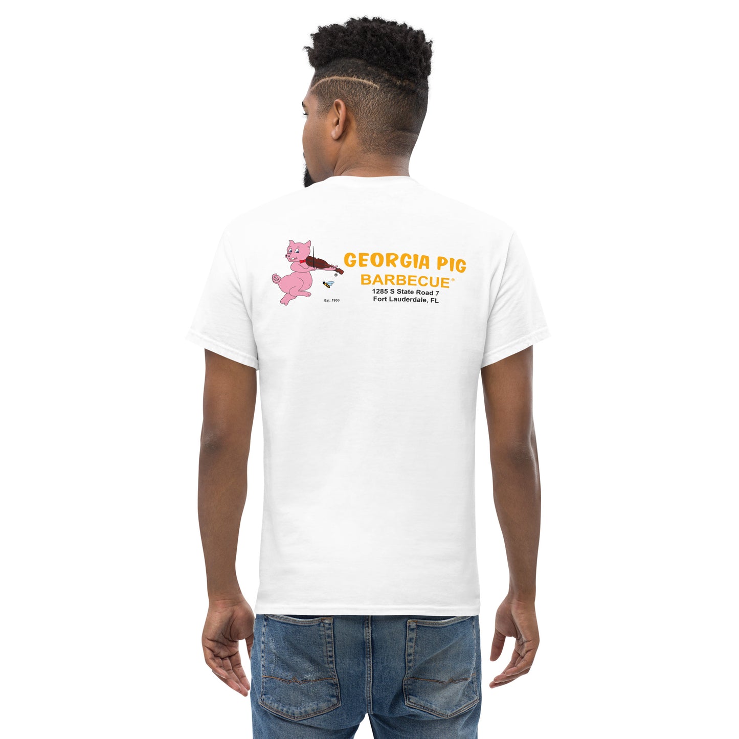 Official Georgia Pig Gildan Men's classic tee - Large Back Image