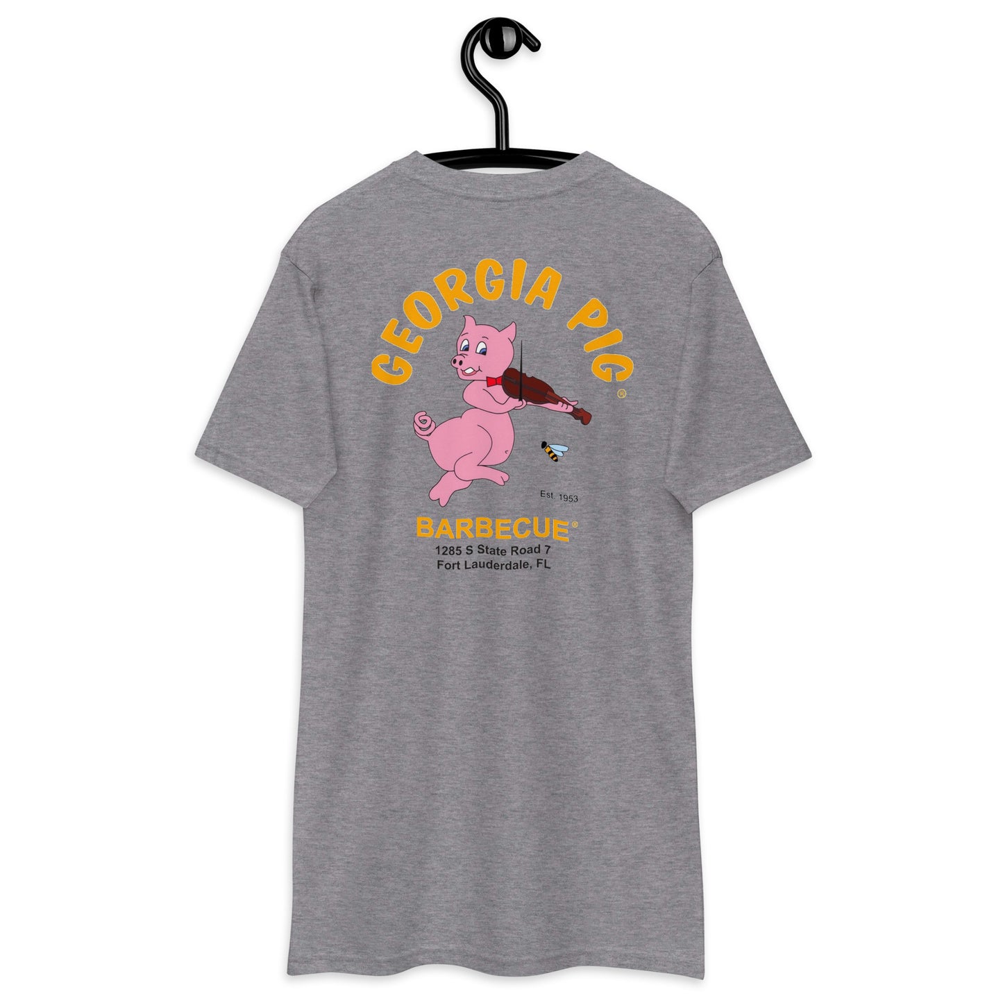 Official Georgia Pig Color Logo Men’s Premium Heavyweight Tee