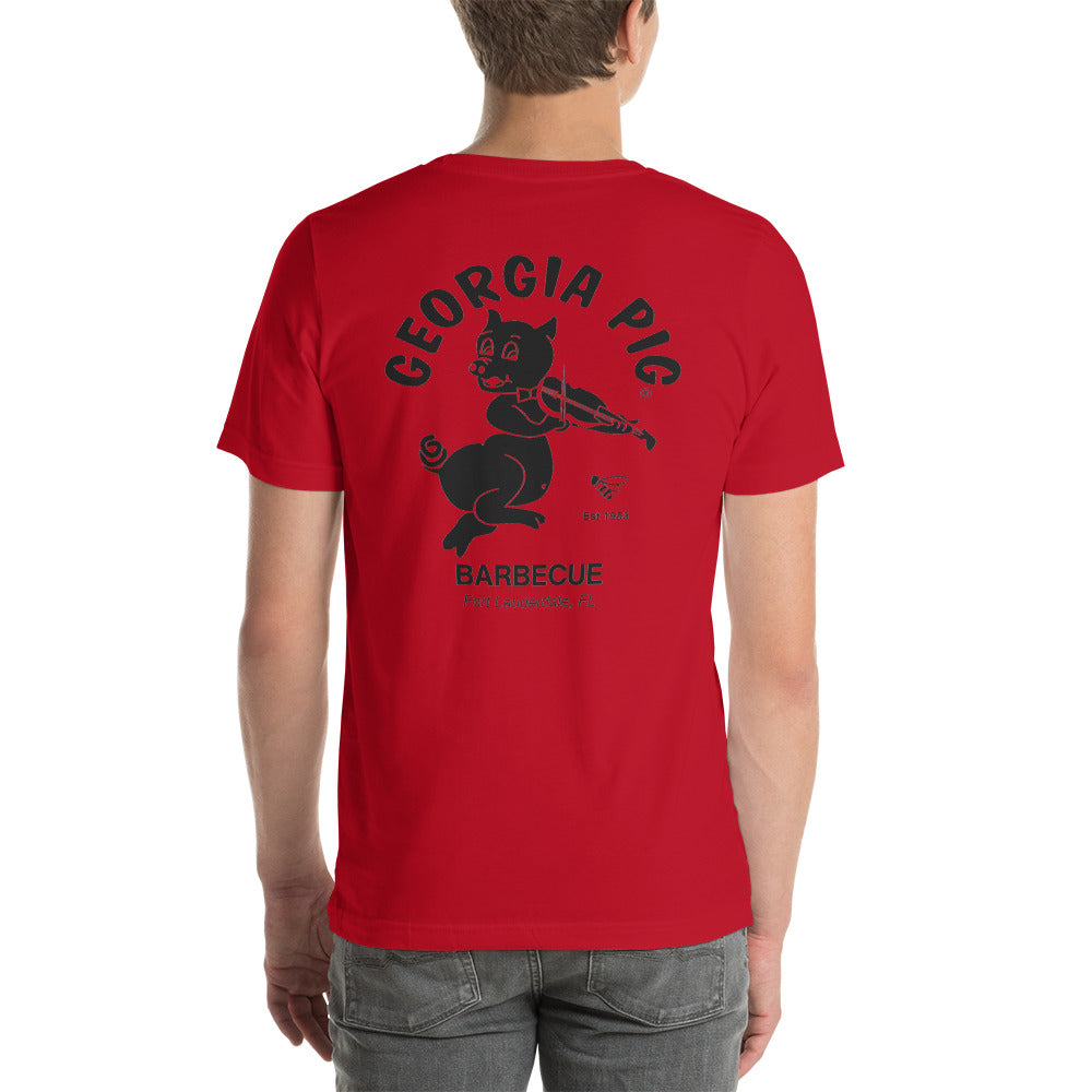 Official Georgia Pig Black Logo Unisex t-shirt