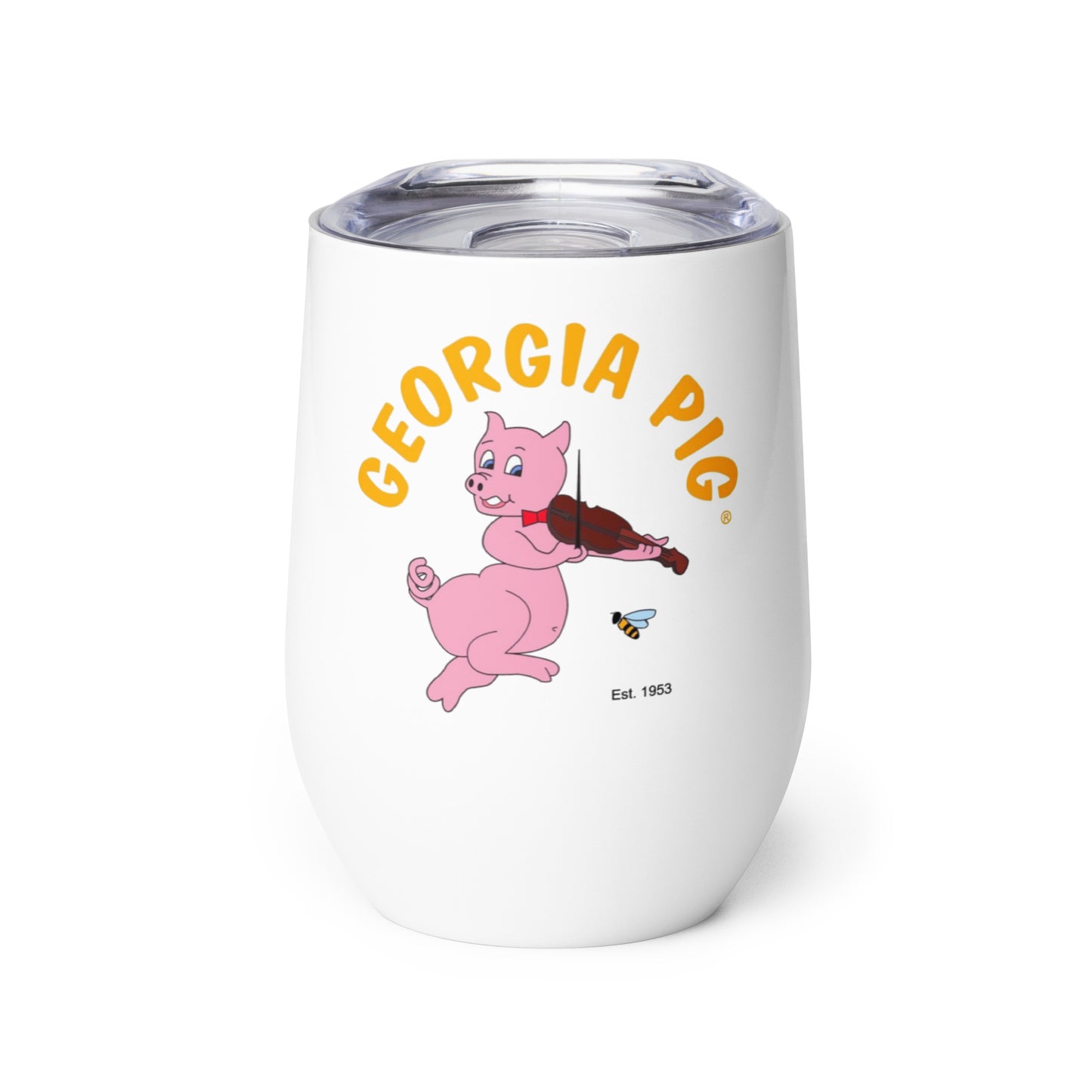 Official Georgia Pig Logo Wine tumbler