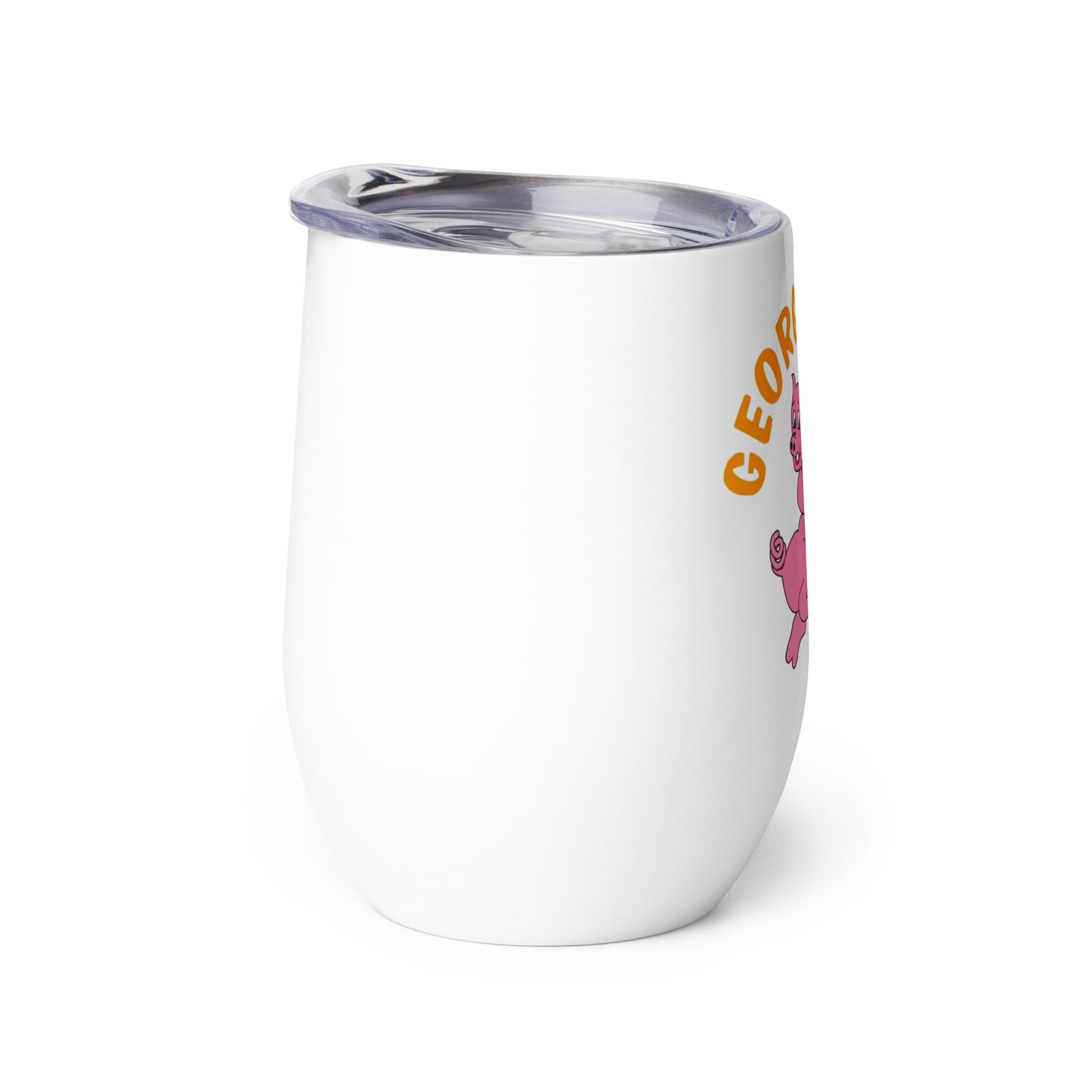 Official Georgia Pig Logo Wine tumbler