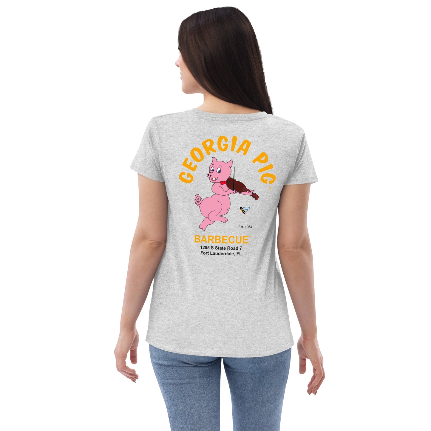 Official Georgia Pig Women's Recycled V-Neck T-shirt